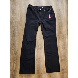 Harley-Davidson women's bootcut Black denim jeans sz 8 (30x31) embroidered logo
